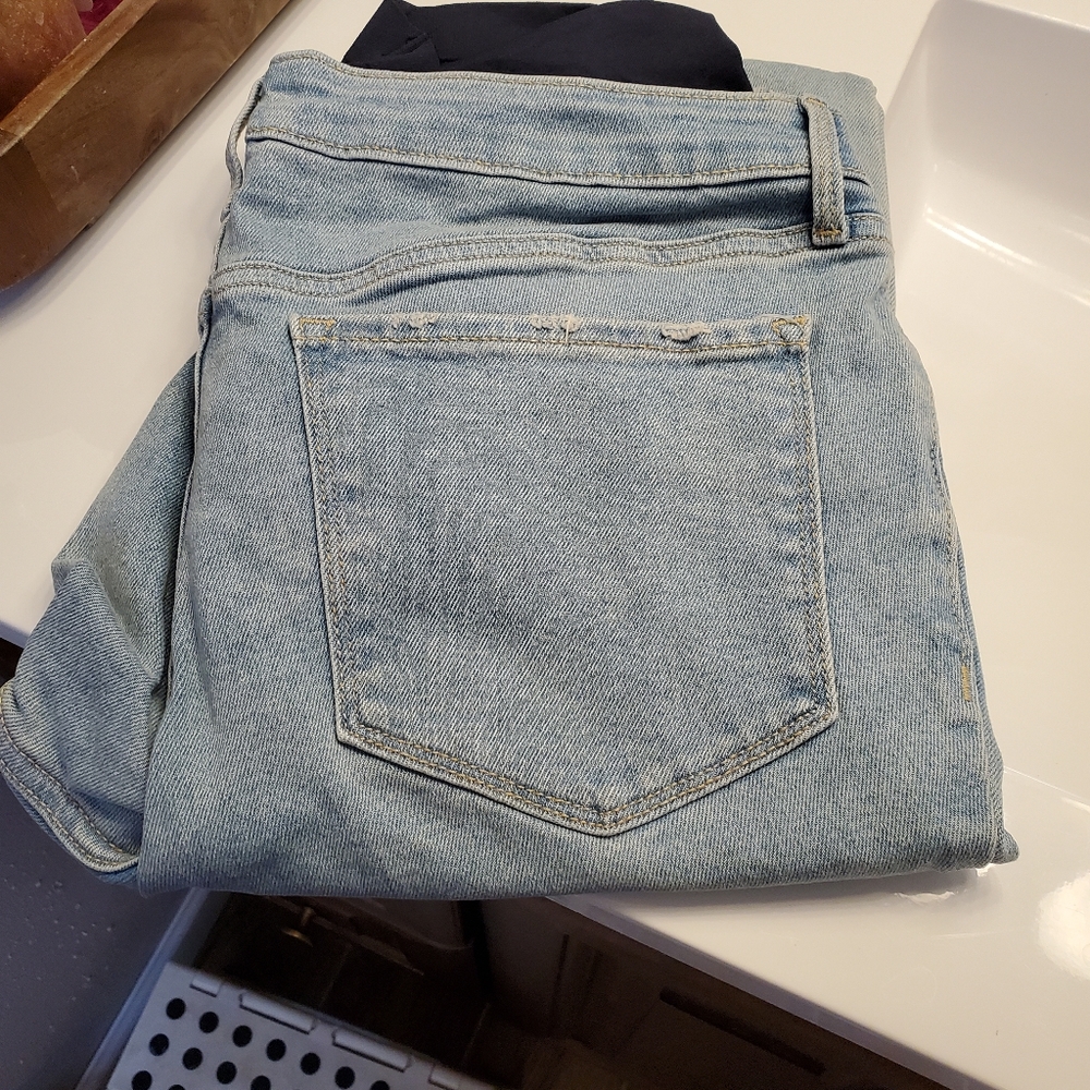 Rockstar super skinny maternity jeans size 14, Old Navy light blue